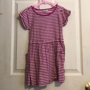 Crazy 8 pink stripe play dress w/pockets
